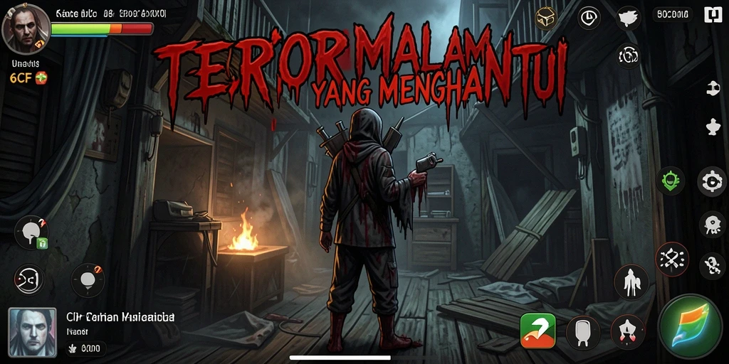 Screenshot gameplay 6CF dengan suasana menakutkan dan grafik mumpuni.