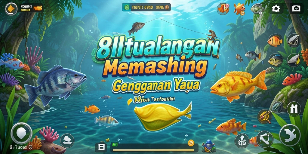 Screenshot gameplay 8II menampilkan aksi memancing yang menarik dan realistis.
