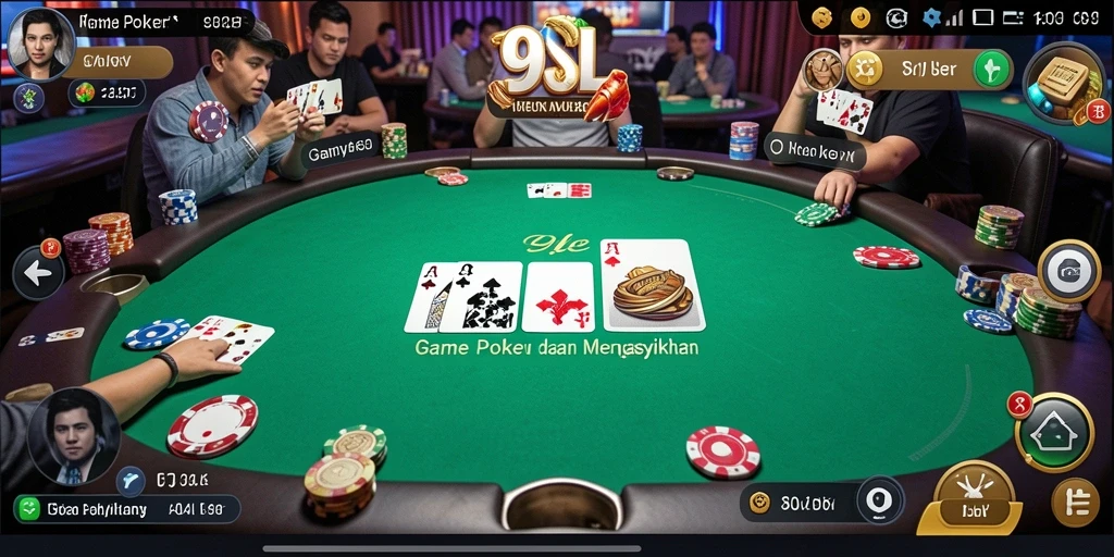 Gameplay Poker mendebarkan di 9SL dengan grafis berkualitas tinggi.