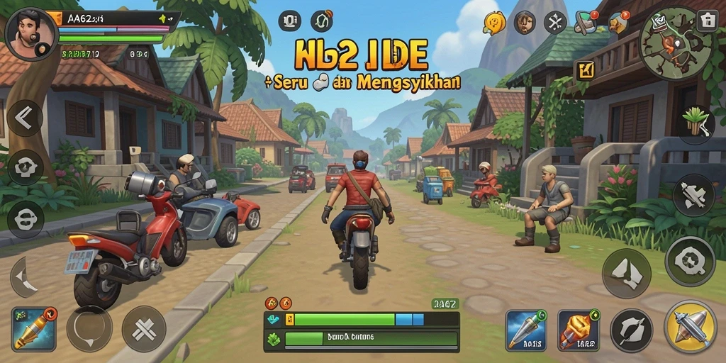 Tampilan gameplay utama AA62 yang menarik dan mengasyikkan.