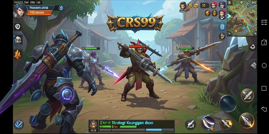 Screenshot gameplay <strong>CRS99</strong> menampilkan pertempuran strategi yang mendebarkan.