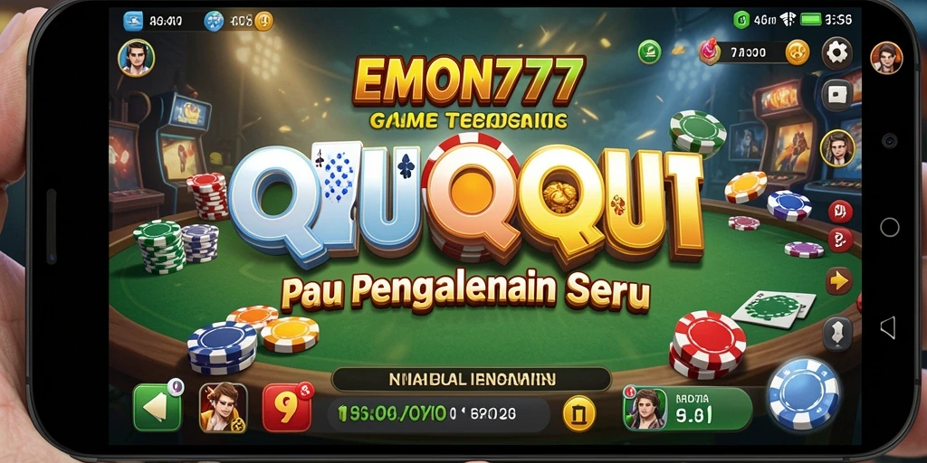 Screenshot utama EMON777 menunjukkan aksi permainan QiuQiu yang seru.