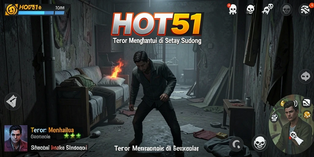 Tampilan gameplay HOT51 yang penuh dengan ketegangan dan misteri.