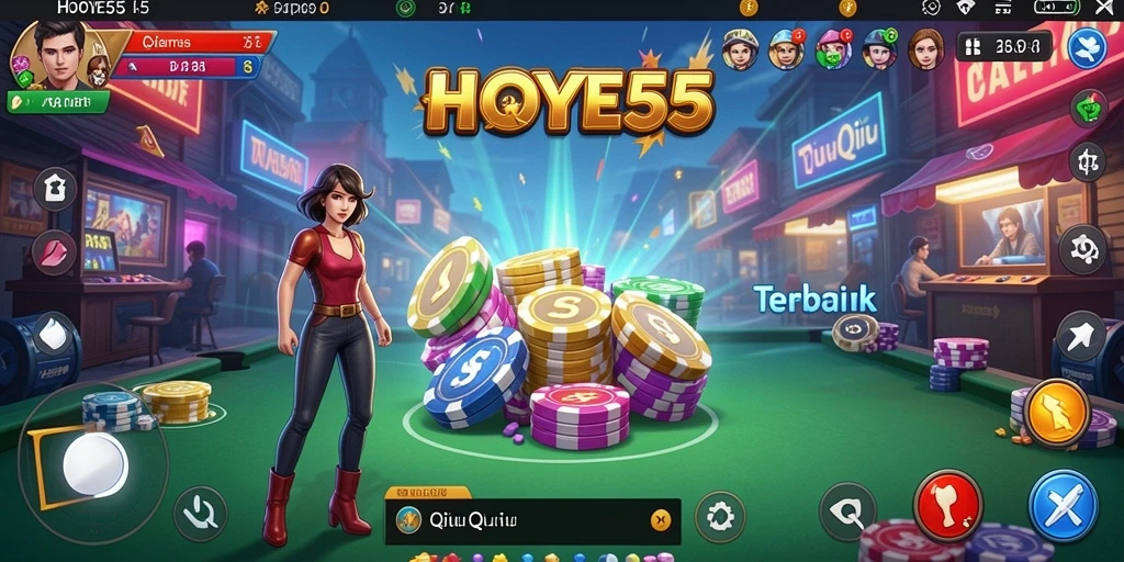 Tampilan gameplay seru di HOYE55 QiuQiu.