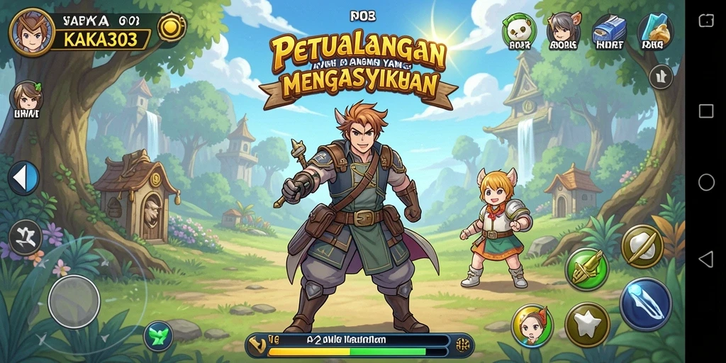 Tampilan aksi seru dalam permainan KAKA303 yang penuh warna.