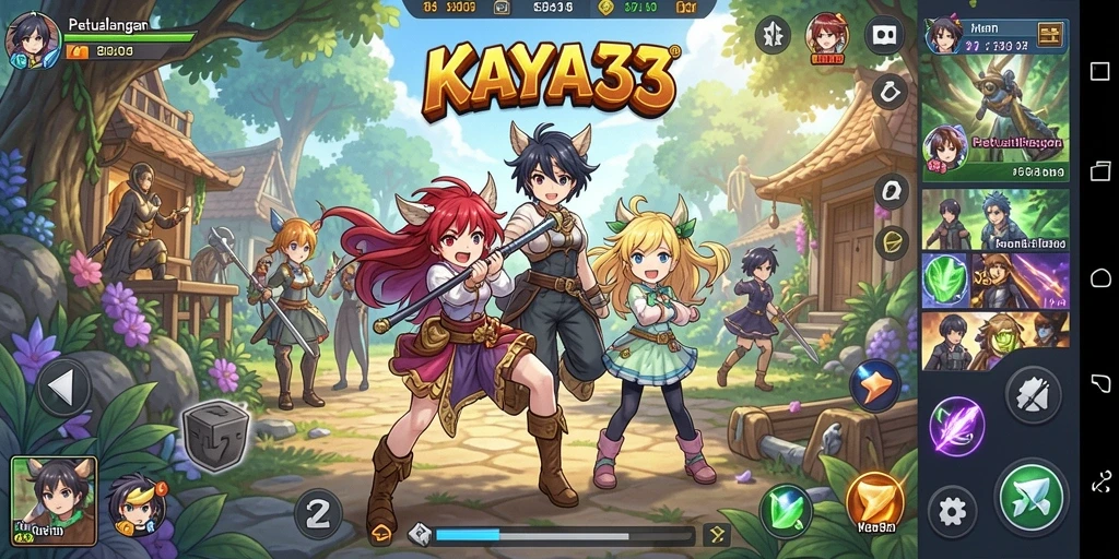 Screenshot KAYA33 menampilkan aksi seru dalam gameplay Anime.
