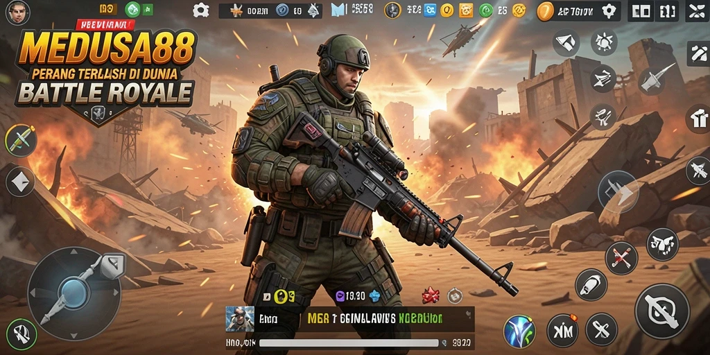 Gambaran menarik gameplay Battle Royale di MEDUSA88 yang mendebarkan.