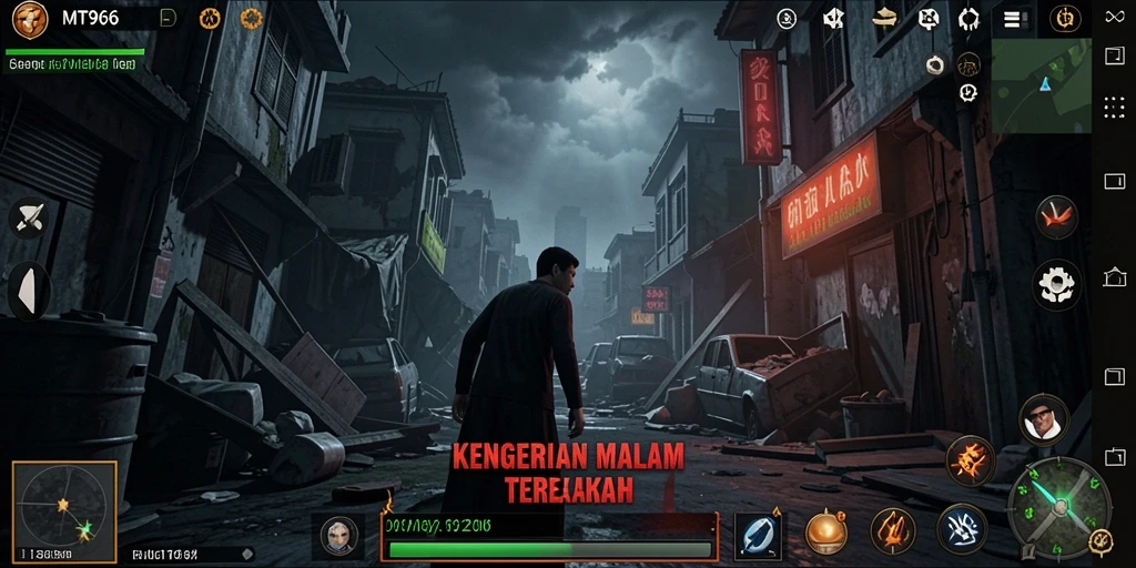 Screenshot gameplay MT966 menunjukkan suasana mencekam dan menegangkan.