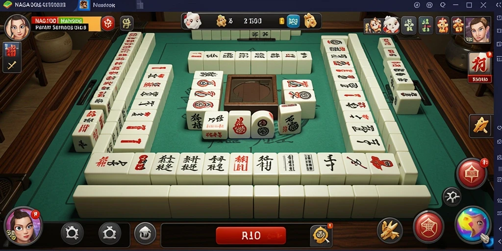 Tampilan gameplay Mahjong yang menawan dari NAGA1001.