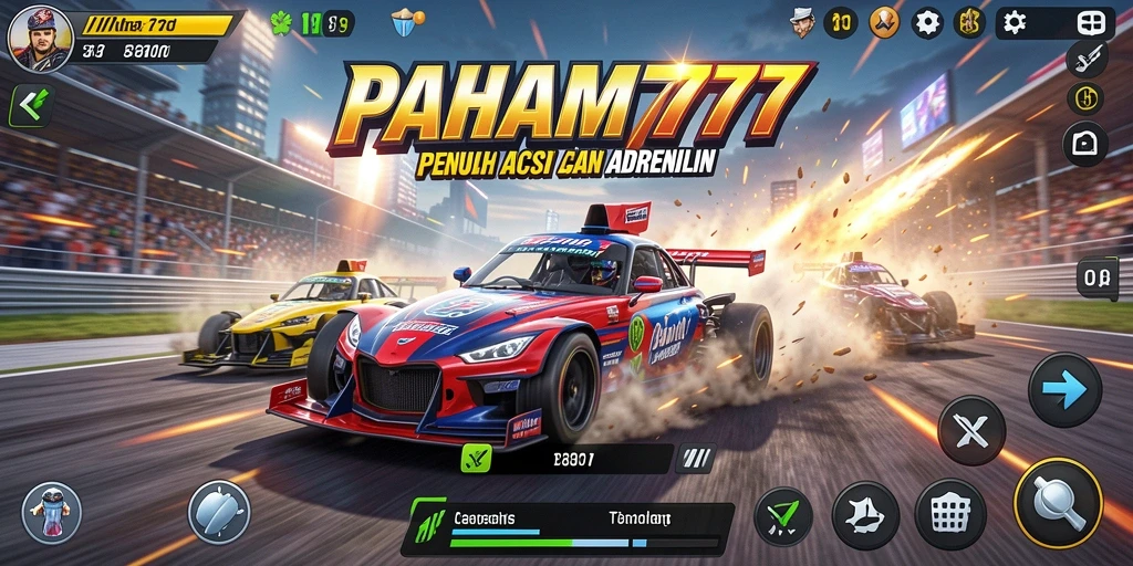 Gameplay PAHAM777 yang mengasyikkan saat balapan.