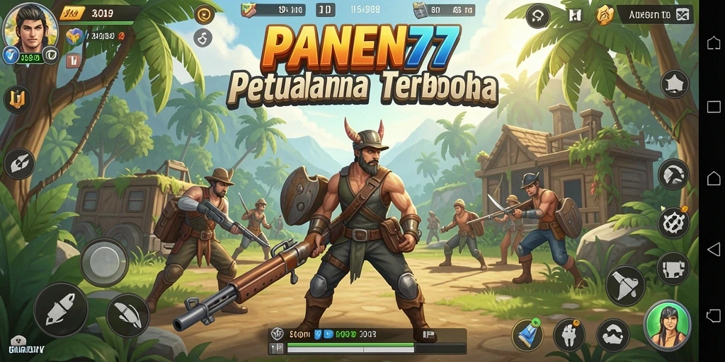 Screenshot dari gameplay PANEN77 yang menampilkan petualangan di dunia terbuka.