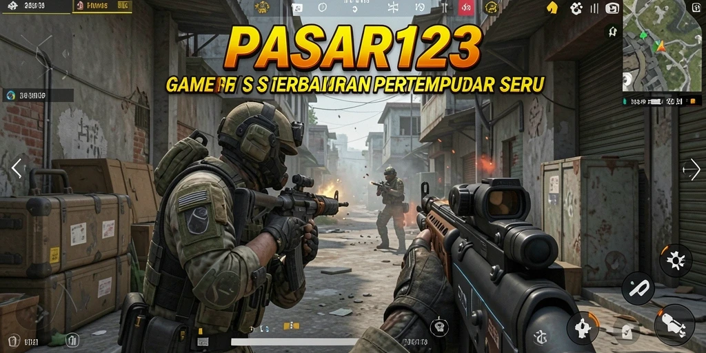 Screenshot PASAR123 menampilkan pertempuran seru dalam grafis tinggi.