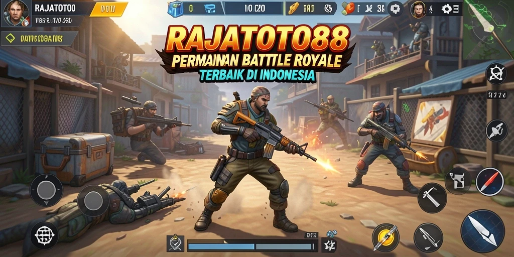 Screenshot gameplay RAJATOTO88 menampilkan aksi pertempuran yang mendebarkan.