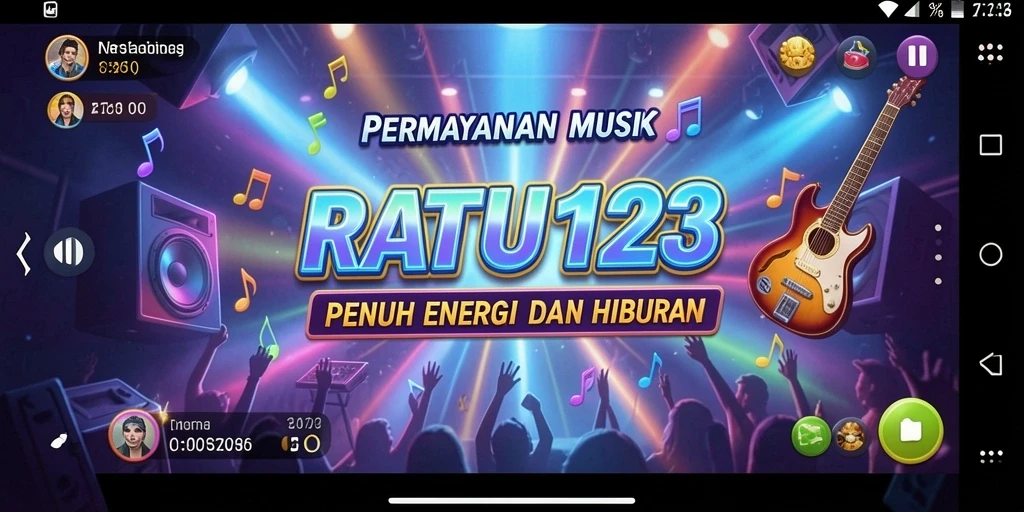 Tampilan gameplay menarik dari RATU123 saat bermain musik.
