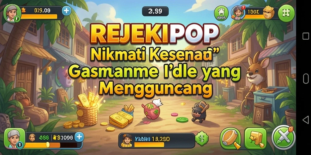 Tampilan gameplay REJEKIPOP yang menakjubkan dan interaktif.