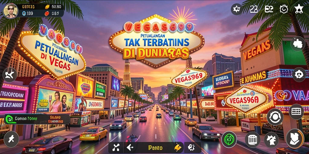 Tampilan gameplay yang menegangkan di dunia Vegas.