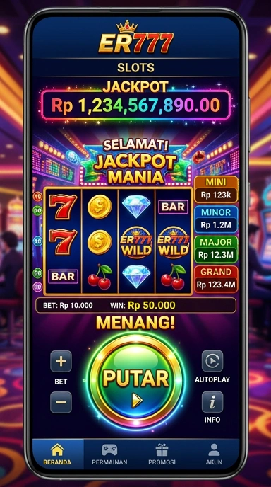 Tampilan antarmuka pengguna er777 yang sederhana dan intuitif.